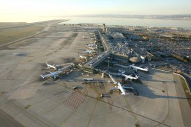 Marseille Provence airport seen from the sky