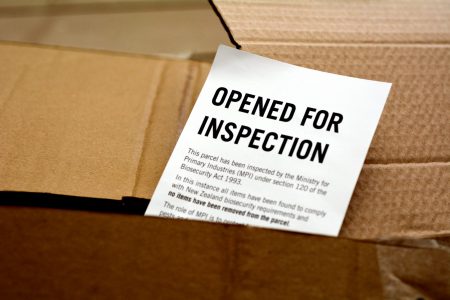 Document d'inspection des douanes, Nouvelle Zélande