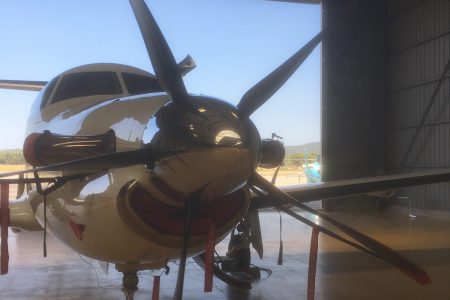 Dédouanement d'un Jet Pilatus à l'aéroport du Castellet