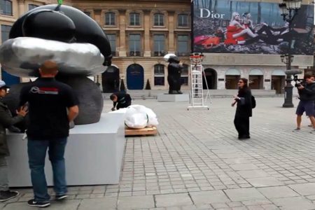 Logistique de l'exposition Li Chen Place Vendôme à Paris (2013)