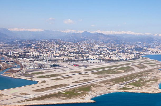 Vue aérienne - aéroport Nice Côte d'Azur