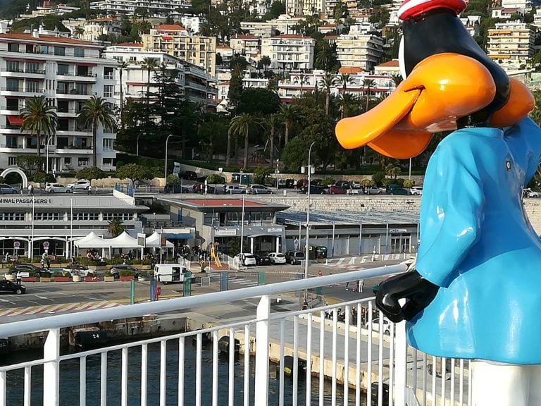 Port of Nice and harbor master's office seen from the Moby ship