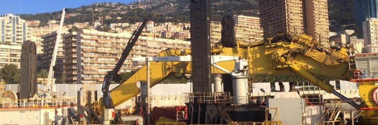 Chantier du tramway, port de Nice