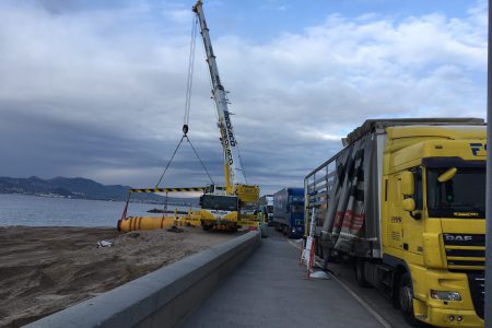 Réensablement des plages de Cannes - 2018