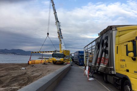 Réensablement des plages de Cannes - 2018