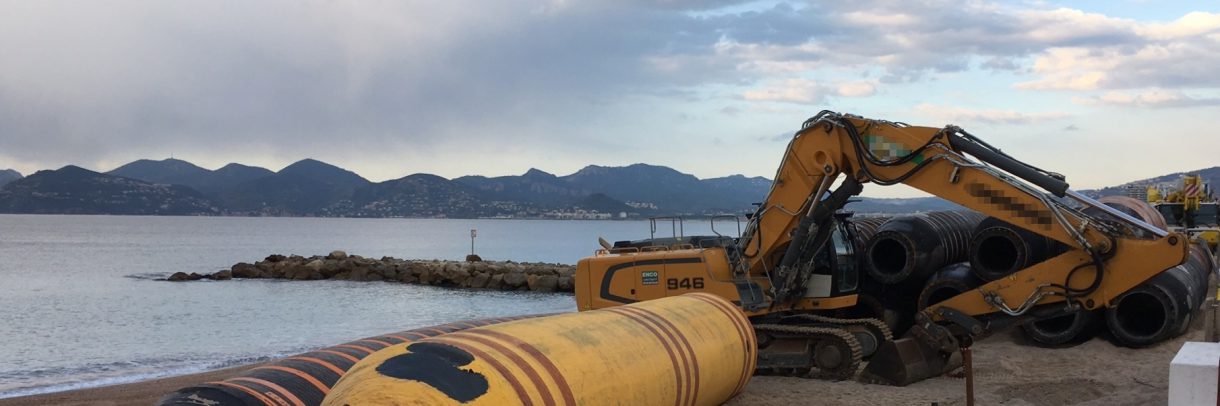 Réensablement des plages de Cannes - 2018