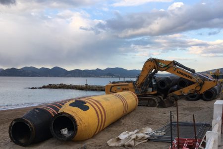 Réensablement des plages de Cannes - 2018