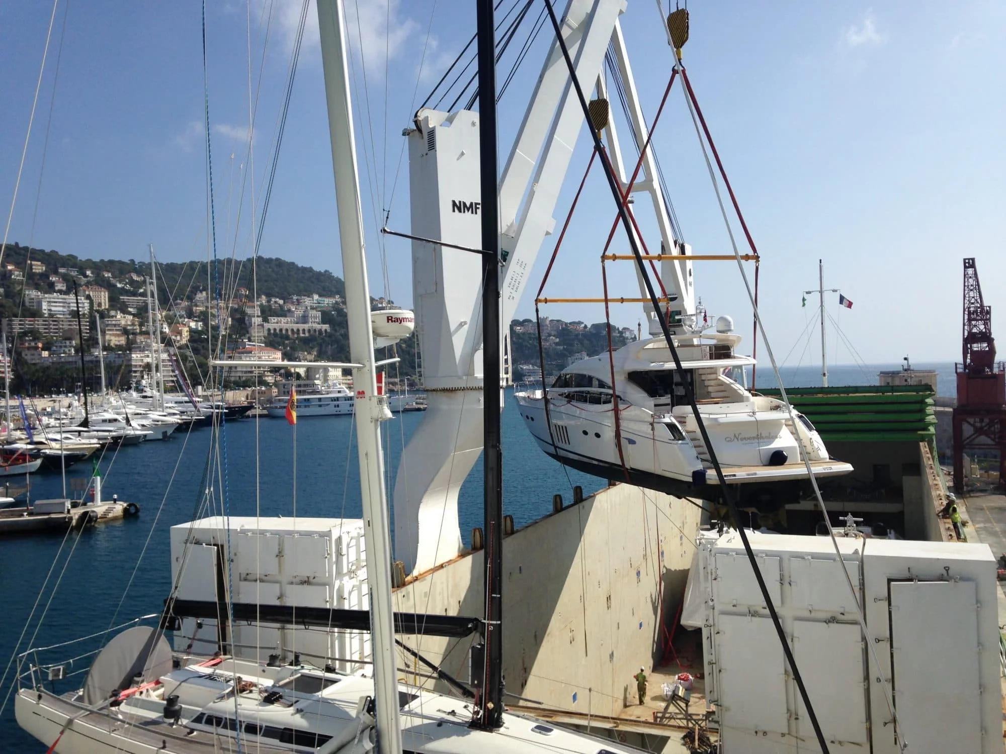 Mise à l'eau de bateau